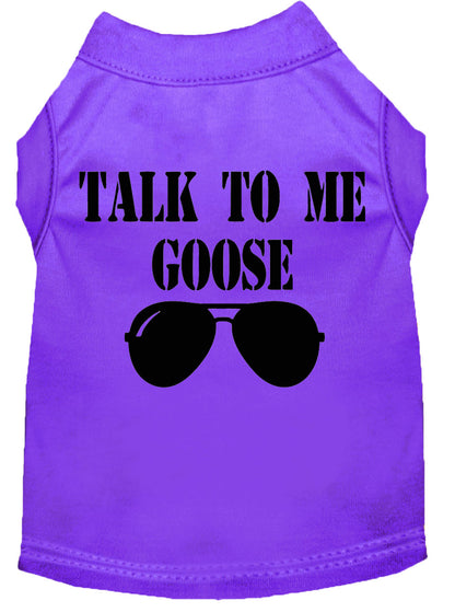 Camisa para perros y gatos con serigrafía, "Talk To Me Goose"