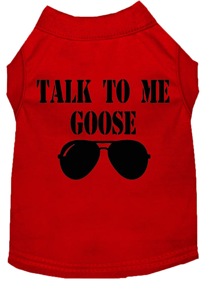 Camisa para perros y gatos con serigrafía, "Talk To Me Goose"