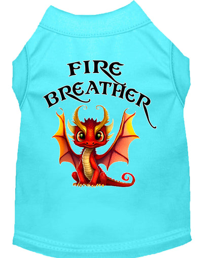 Pet Dog & Cat Shirt Screen Printed, "Fire Breather Dragon"