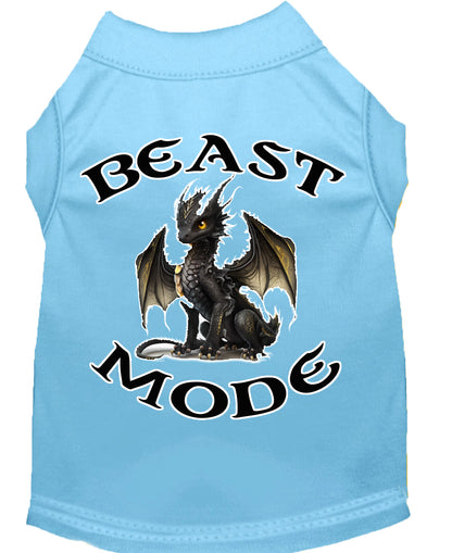 Pet Dog & Cat Shirt Screen Printed, "Beast Mode Dragon"