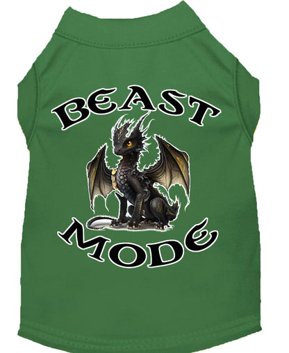 Pet Dog & Cat Shirt Screen Printed, "Beast Mode Dragon"