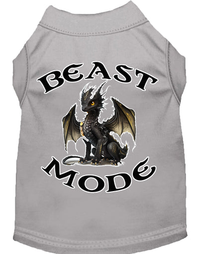 Pet Dog & Cat Shirt Screen Printed, "Beast Mode Dragon"