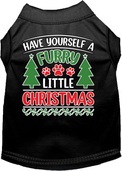 Christmas Pet Dog & Cat Shirt Screen Printed, "Have Yourself A Furry Little Christmas"