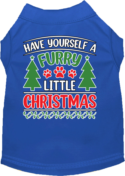 Christmas Pet Dog & Cat Shirt Screen Printed, "Have Yourself A Furry Little Christmas"