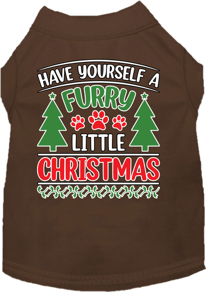 Christmas Pet Dog & Cat Shirt Screen Printed, "Have Yourself A Furry Little Christmas"