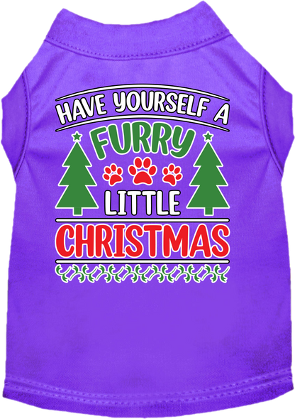 Christmas Pet Dog & Cat Shirt Screen Printed, "Have Yourself A Furry Little Christmas"