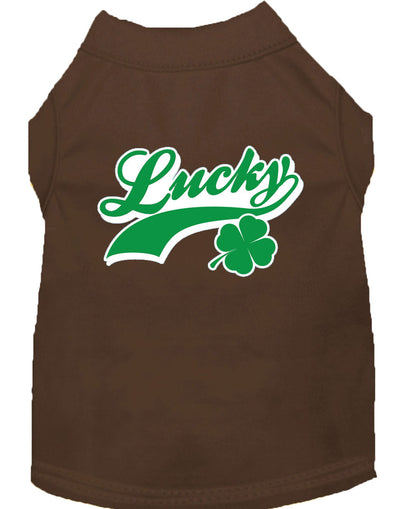 Camisa para perros y gatos con serigrafía, "Lucky Swoosh"