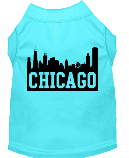 Camisa para perros y gatos con serigrafía, "Chicago Skyline"