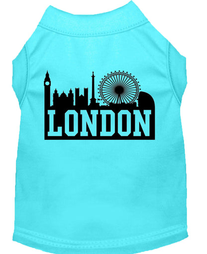 Pet Dog & Cat Shirt Screen Printed, "London Skyline"