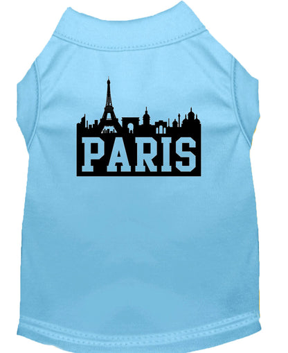 Camisa para perros y gatos serigrafiada, "Paris Skyline"