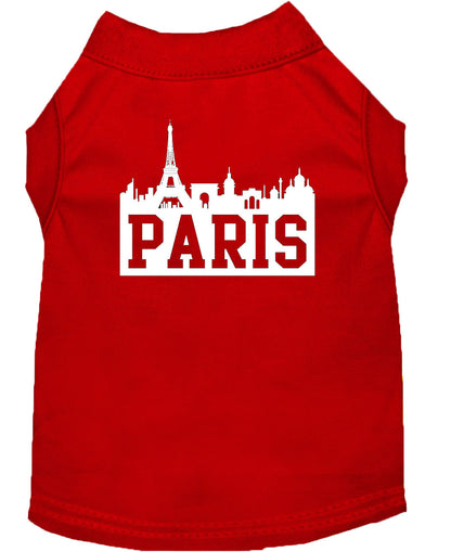 Camisa para perros y gatos serigrafiada, "Paris Skyline"