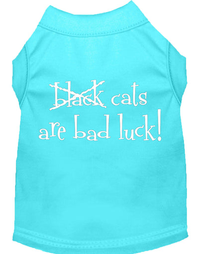 Pet Dog & Cat Shirt Screen Printed, "Black Cats Are Bad Luck"