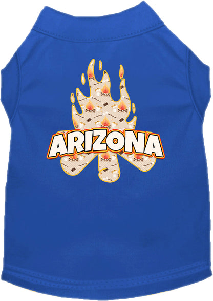 Pet Dog & Cat Screen Printed Shirt for Small to Medium Pets (Sizes XS-XL), "Arizona Around The Campfire"