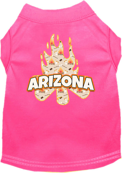 Pet Dog & Cat Screen Printed Shirt for Small to Medium Pets (Sizes XS-XL), "Arizona Around The Campfire"