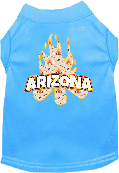 Pet Dog & Cat Screen Printed Shirt for Small to Medium Pets (Sizes XS-XL), "Arizona Around The Campfire"