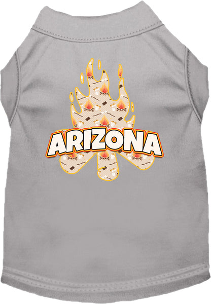 Pet Dog & Cat Screen Printed Shirt for Small to Medium Pets (Sizes XS-XL), "Arizona Around The Campfire"