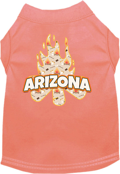 Pet Dog & Cat Screen Printed Shirt for Small to Medium Pets (Sizes XS-XL), "Arizona Around The Campfire"