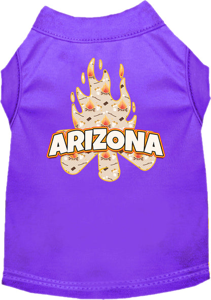 Pet Dog & Cat Screen Printed Shirt for Small to Medium Pets (Sizes XS-XL), "Arizona Around The Campfire"