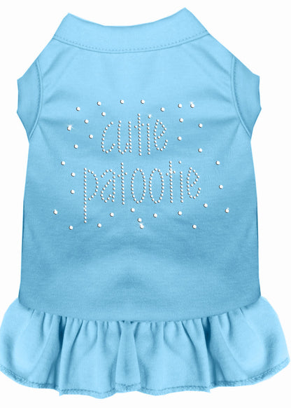 Pet Dog & Cat Dress Rhinestone, "Cutie Patootie"