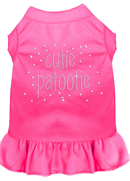 Pet Dog & Cat Dress Rhinestone, "Cutie Patootie"