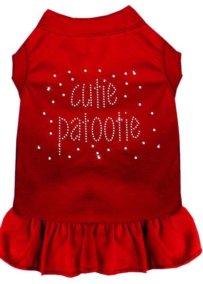 Pet Dog & Cat Dress Rhinestone, "Cutie Patootie"