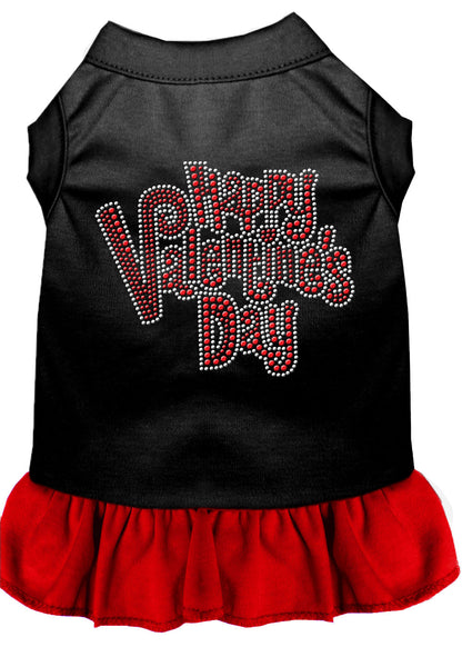 Vestido para perros y gatos con diamantes de imitación, "Feliz día de San Valentín"