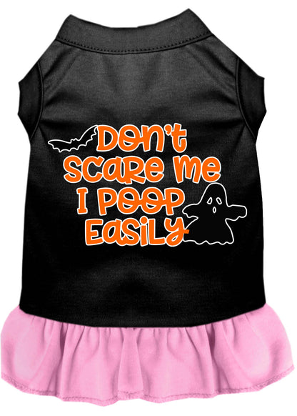 Halloween Pet Dog & Cat Dress Screen Printed, "Don't Scare Me, I Poop Easily"