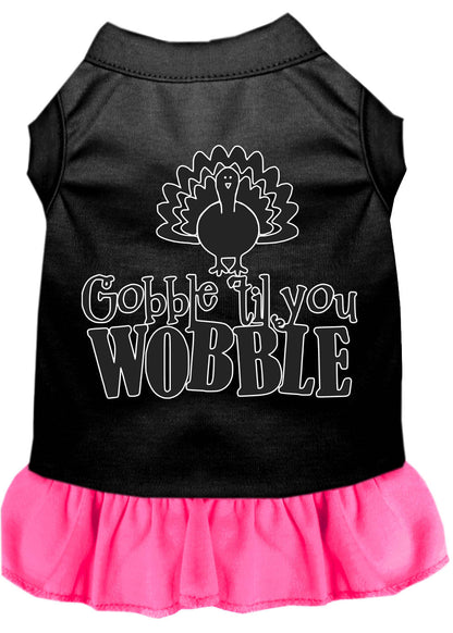 Thanksgiving Pet Dog & Cat Dress Screen Printed, "Gobble Til You Wobble"