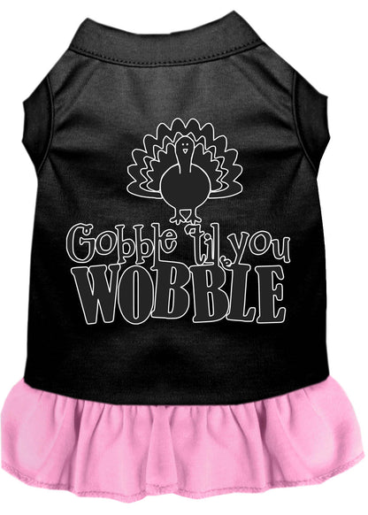 Vestido de Acción de Gracias para perros y gatos serigrafiado, "Gobble Til You Wobble"