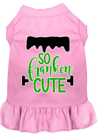 Vestido de Halloween para perros y gatos serigrafiado, "So Franken Cute"