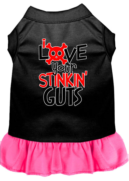 Vestido para perros, vestido para perros y gatos serigrafiado, "Love Your Stinkin Guts"