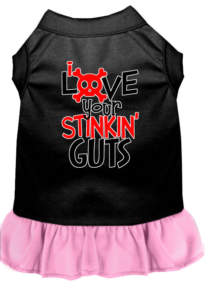 Vestido para perros, vestido para perros y gatos serigrafiado, "Love Your Stinkin Guts"