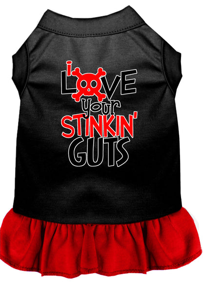 Vestido para perros, vestido para perros y gatos serigrafiado, "Love Your Stinkin Guts"