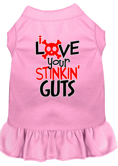 Vestido para perros, vestido para perros y gatos serigrafiado, "Love Your Stinkin Guts"