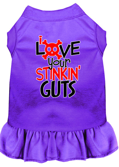 Vestido para perros, vestido para perros y gatos serigrafiado, "Love Your Stinkin Guts"