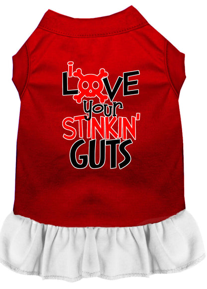 Vestido para perros, vestido para perros y gatos serigrafiado, "Love Your Stinkin Guts"