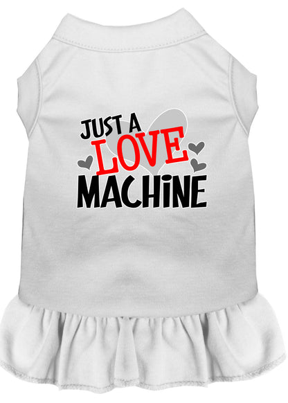 Dog Dress, Pet Dog & Cat Dress Screen Printed, "Just A Love Machine"