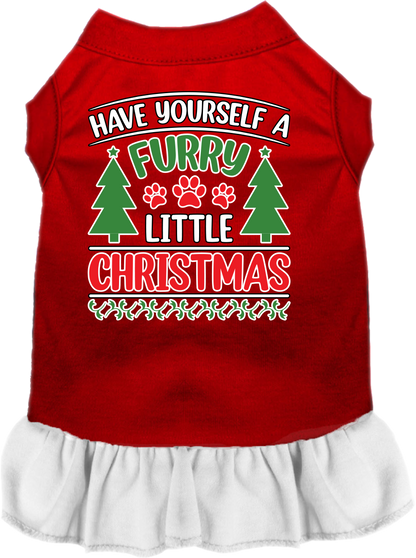 Christmas Pet, Dog and Cat Dress Screen Printed, "Have Yourself A Furry Little Christmas"