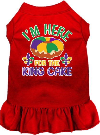 Pet Dog & Cat Screen Printed Dress "I'm Here For The King Cake"