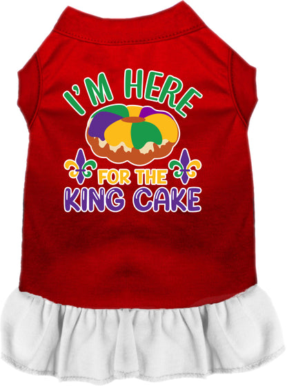 Pet Dog & Cat Screen Printed Dress "I'm Here For The King Cake"