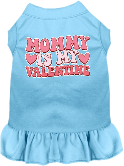 Pet Dog & Cat Screen Printed Dress "Mommy Is My Valentine"