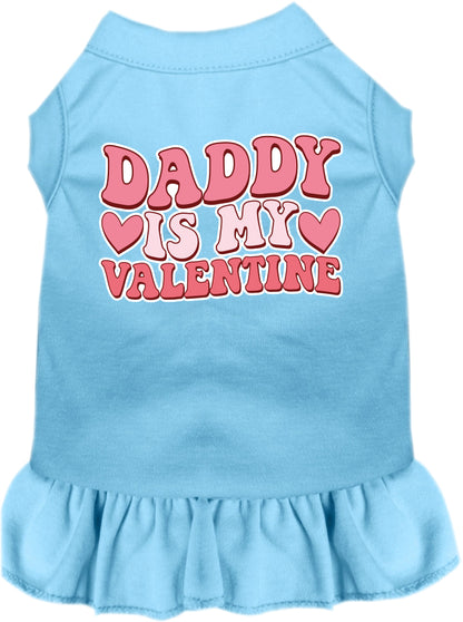 Pet Dog & Cat Screen Printed Dress "Daddy Is My Valentine"