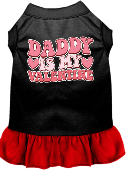 Pet Dog & Cat Screen Printed Dress "Daddy Is My Valentine"