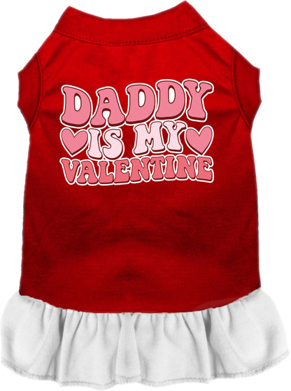 Pet Dog & Cat Screen Printed Dress "Daddy Is My Valentine"