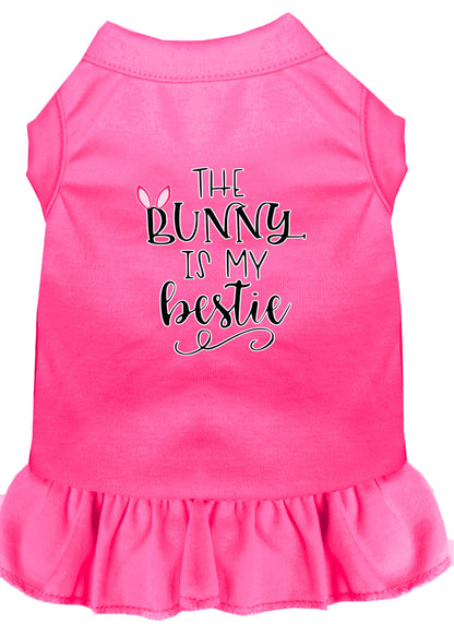 Vestido para perros y gatos serigrafiado, "The Bunny Is My Bestie"