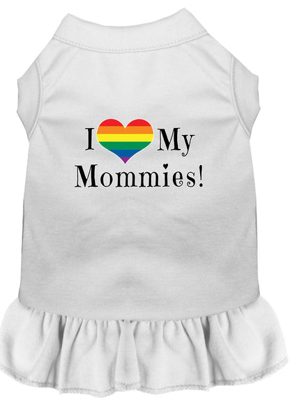 Vestido para perros y gatos serigrafiado, "I Heart My Mommies"