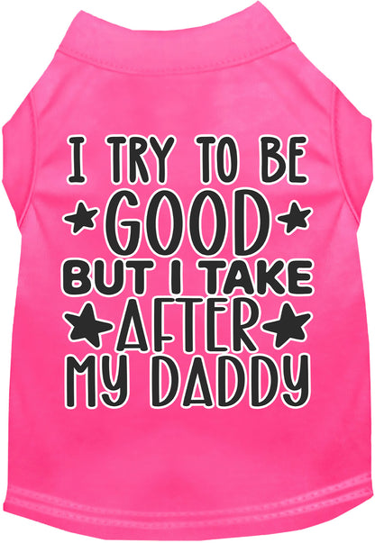 "I Take After Daddy" Adorable Cat or Dog Shirt for Pets