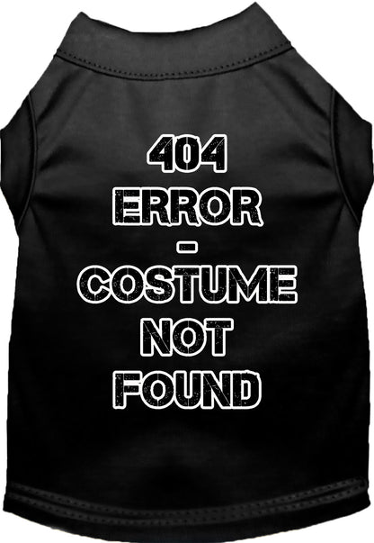 Halloween Costume Cat or Dog Shirt for Pets "404 Error Costume"