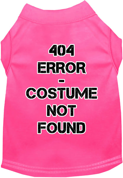 Halloween Costume Cat or Dog Shirt for Pets "404 Error Costume"