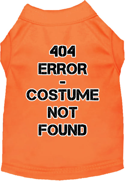 Halloween Costume Cat or Dog Shirt for Pets "404 Error Costume"